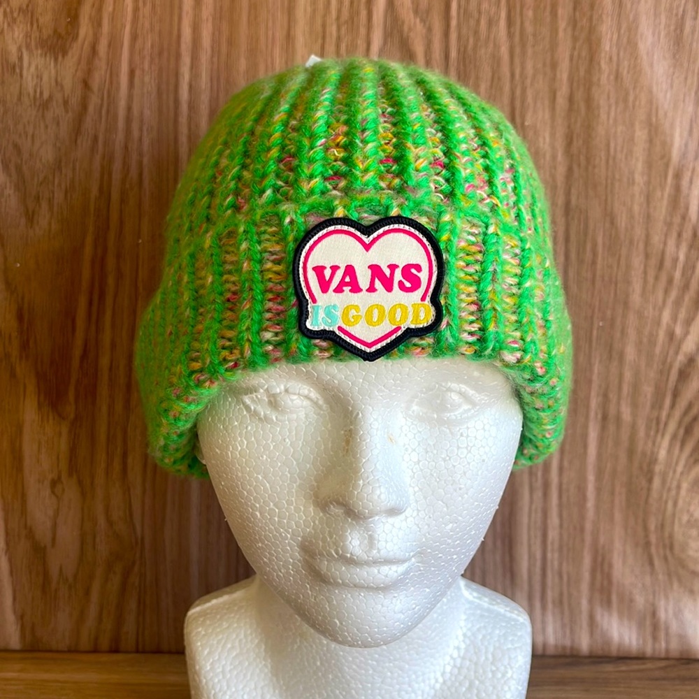 NWT Vans x IRENEISGOOD Cuffed Beanie Hat Color Green Bee OS
